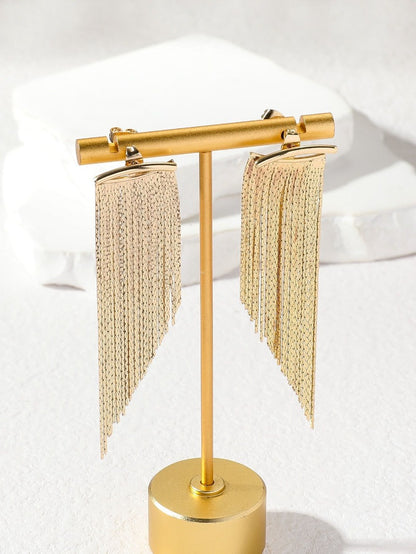 ✨ Long Tassel Statement Earrings – Bold Asymmetrical Drop Earrings