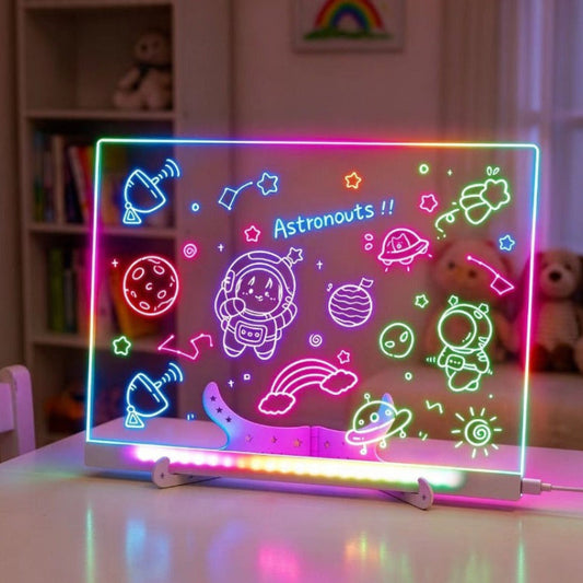 🎨✨ לוח ציור LED עם 7 צבעים – ניתן למחיקה