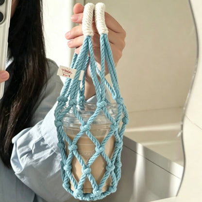 Handwoven Coffee Cup Holder Bag 2026