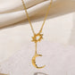☀️🌙 Zon & Maan Ketting – Elegante Damesketting