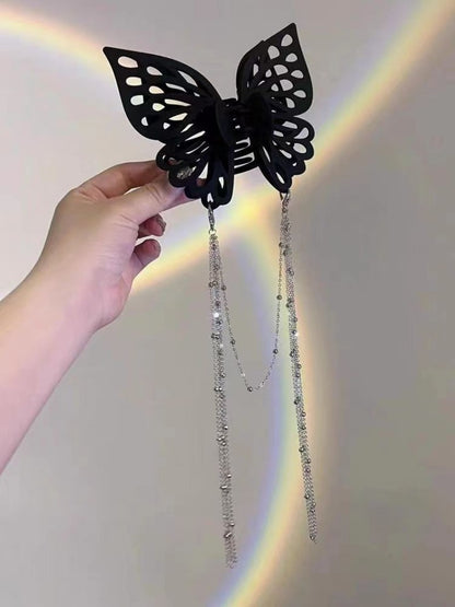🦋 Elegant Hollow Butterfly Tassel Hair Clip for Women