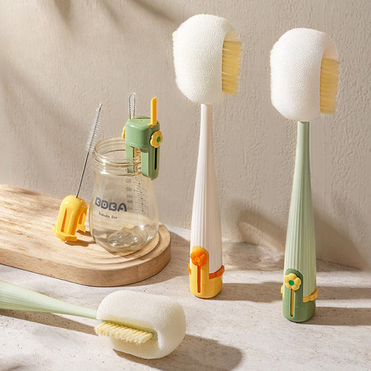🧽✨ Escova de Limpeza 5 em 1 para Copos – Limpeza Fácil de Copos e Garrafas! 🥤💦