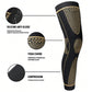 🏀💪 Lange Kniebrace met Kopervezels – Antislip & Compressie