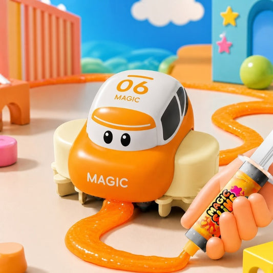 🚗✨ Elektrische Slijmauto – DIY Racebaanspeelgoed voor Kinderen