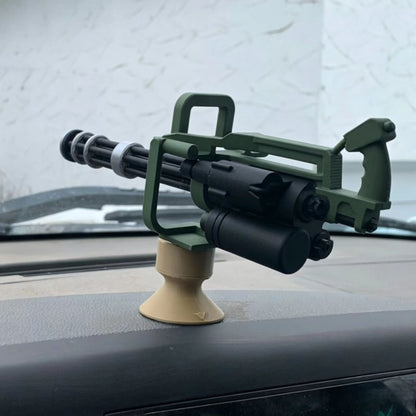 🚗🔫 Rotating Gatling Gun Dashboard Ornament – Cool Car Interior Decor