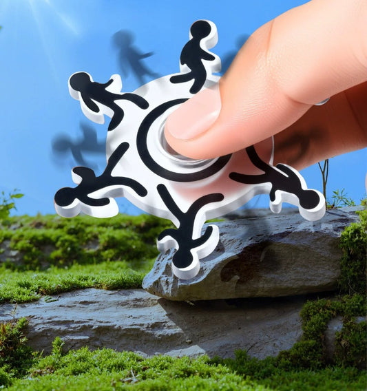 🌀🏃 Bewegende Vinger Spinner – Optische Illusie & Fidget Speelgoed
