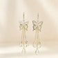 ✨ Sparkling Butterfly Cat-Eye Crystal Tassel Earrings