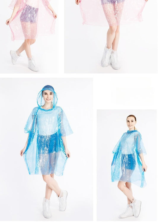 🌧️🧥 Disposable Rain Poncho – Extra Long & Reinforced