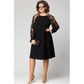 【🔥 Today's Super Low Price】⭐Round neck dress with long sleeves and lace patchwork