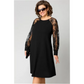 【🔥 Today's Super Low Price】⭐Round neck dress with long sleeves and lace patchwork
